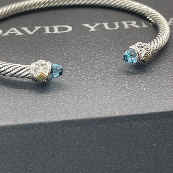 David Yurman Renaissance Blue Topaz Bracelet with 18K Yellow Gold - Picture 2 of 15